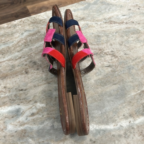 Sam Edelman sandal women’s navy/red/pink slip on like new size 10.5M - Picture 9 of 11